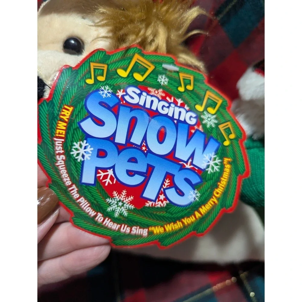 Christmas Singing Snow Pets Animated Musical Plush Dog‎ & Cat